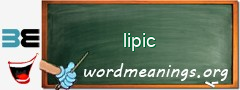 WordMeaning blackboard for lipic